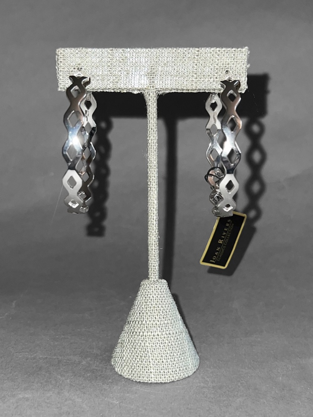 Joan Rivers Collection Silver Hoops - Picture 3 of 8